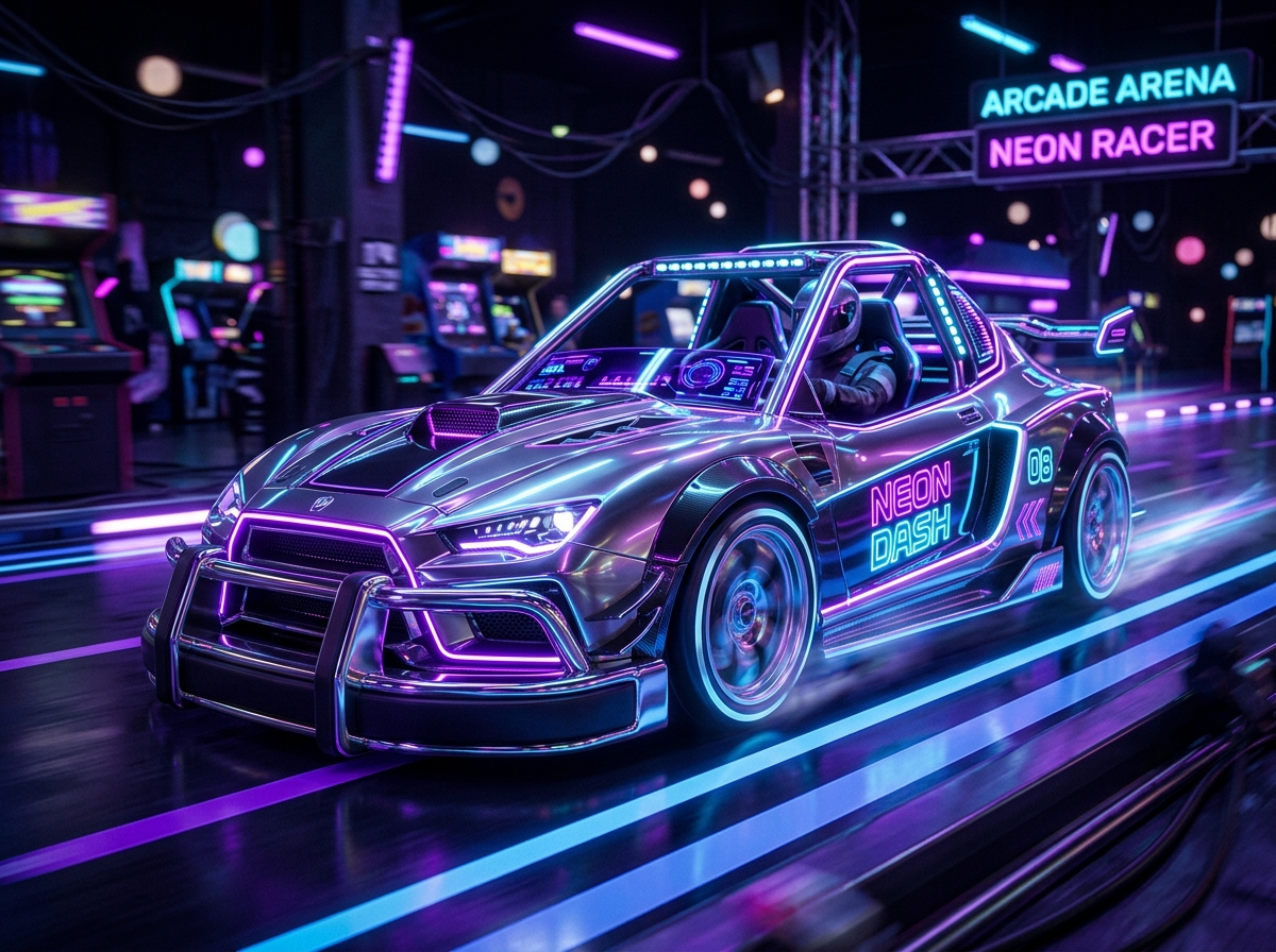 Glowing Bumper Dashing Car