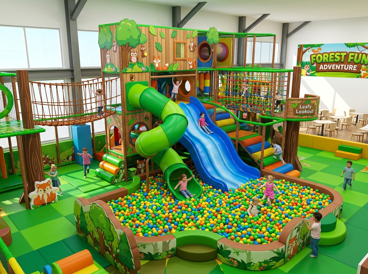 Indoor Kids Playground Soft Play Setup Design